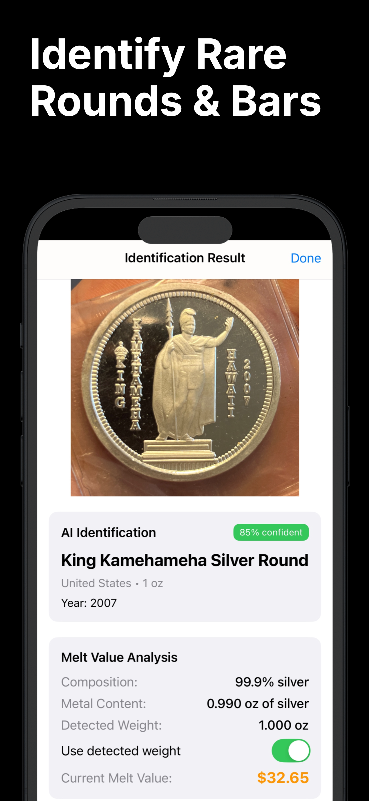 Coin Value Identifier App - Premium Features