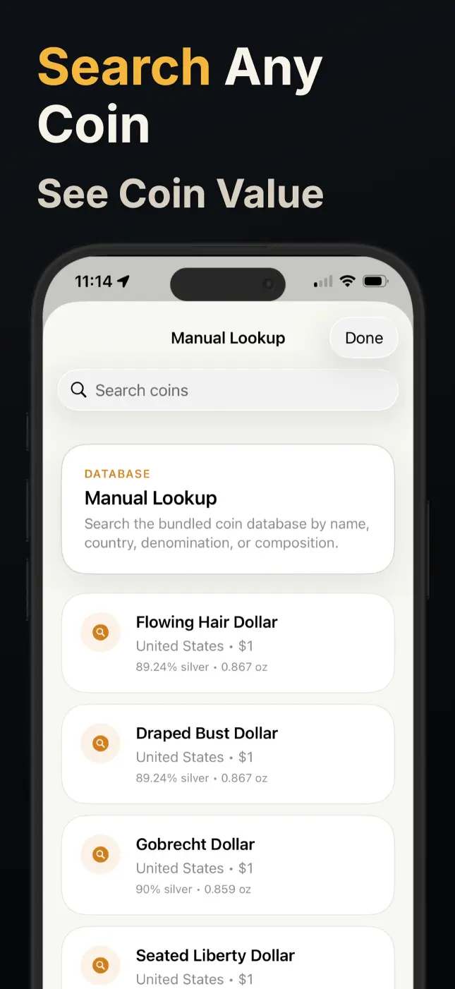 Coin Value Identifier App - Collection Overview