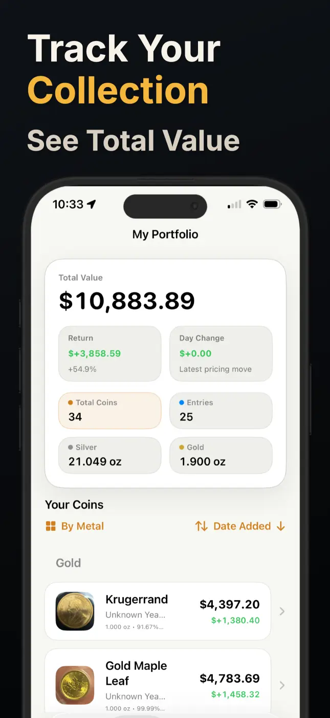 Coin Value Identifier App - Settings Panel